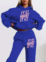 Printed Letter Leisure Hoodies Sweatpants 2-piece Sets