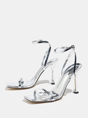 Metallic High-heeled Sandals