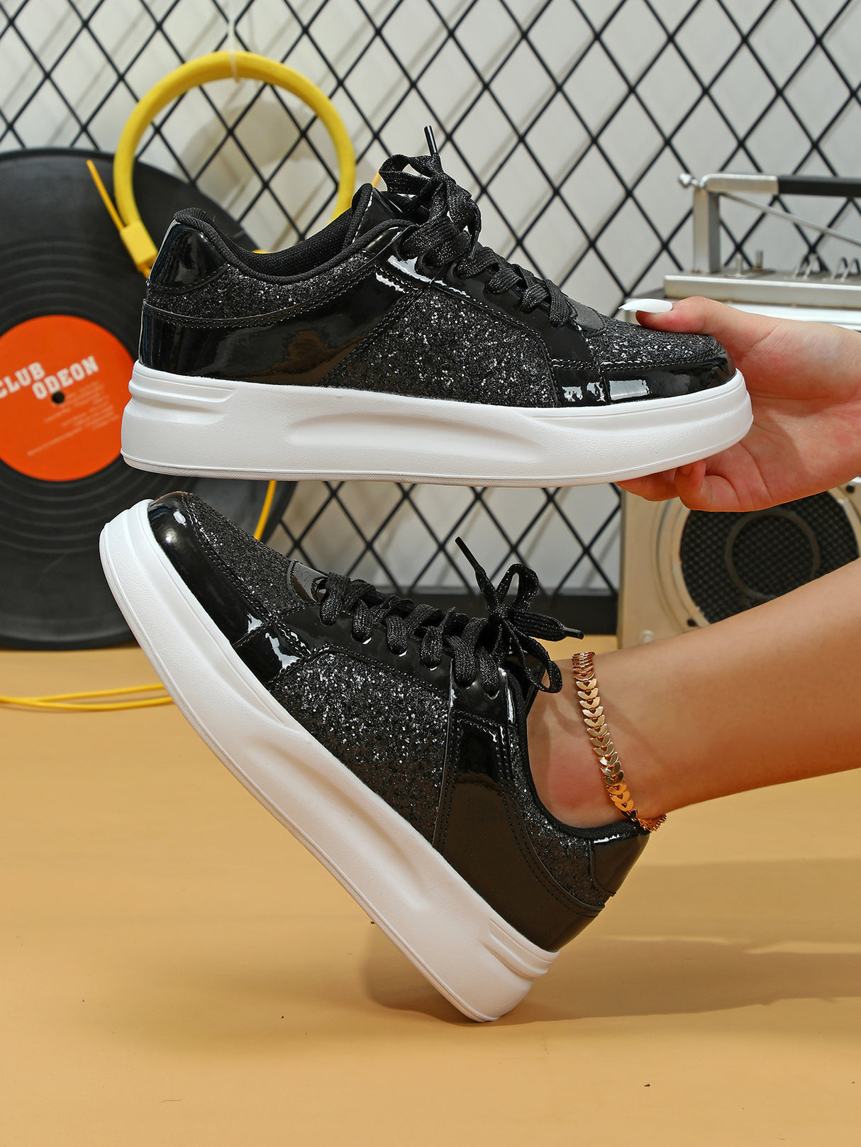 Sequined Women's Sneakers