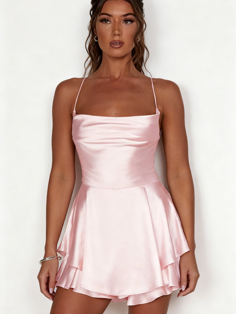 Halter Bandage Mini&Short Dresses