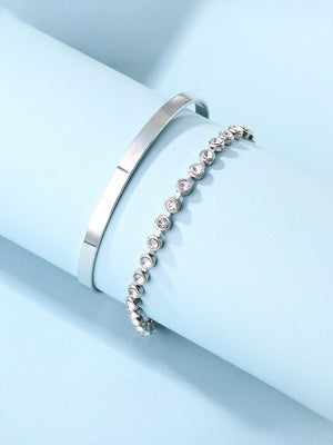 Alloy Diamond-set Bracelet