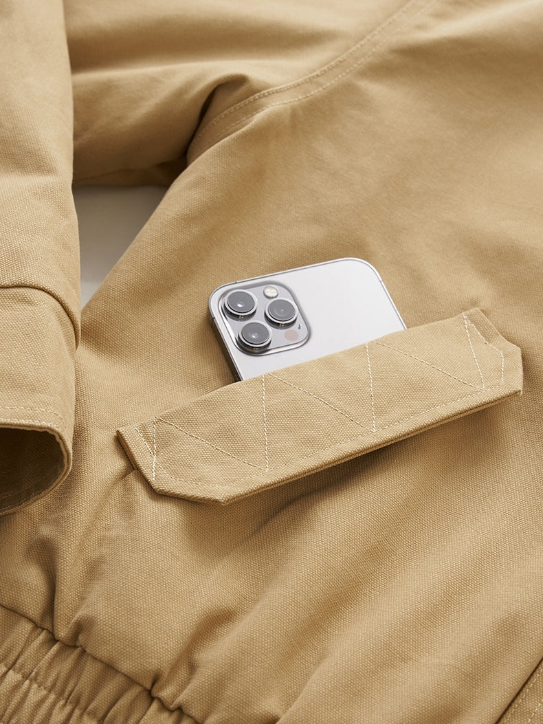 Removable Lapel Plush Contrasting Colors Jackets Coat