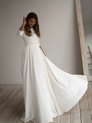 Simplicity Long Sleeve Parties Maxi Dresses
