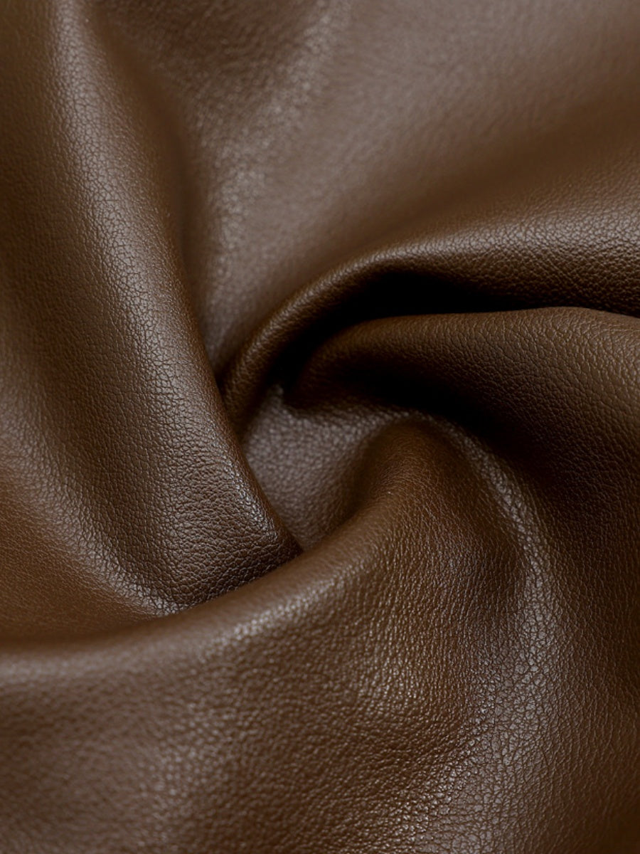 High Waist Slimming PU Leather Straight Pants