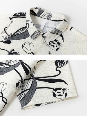 Printed Leisure Loose-fit Beach Shirts