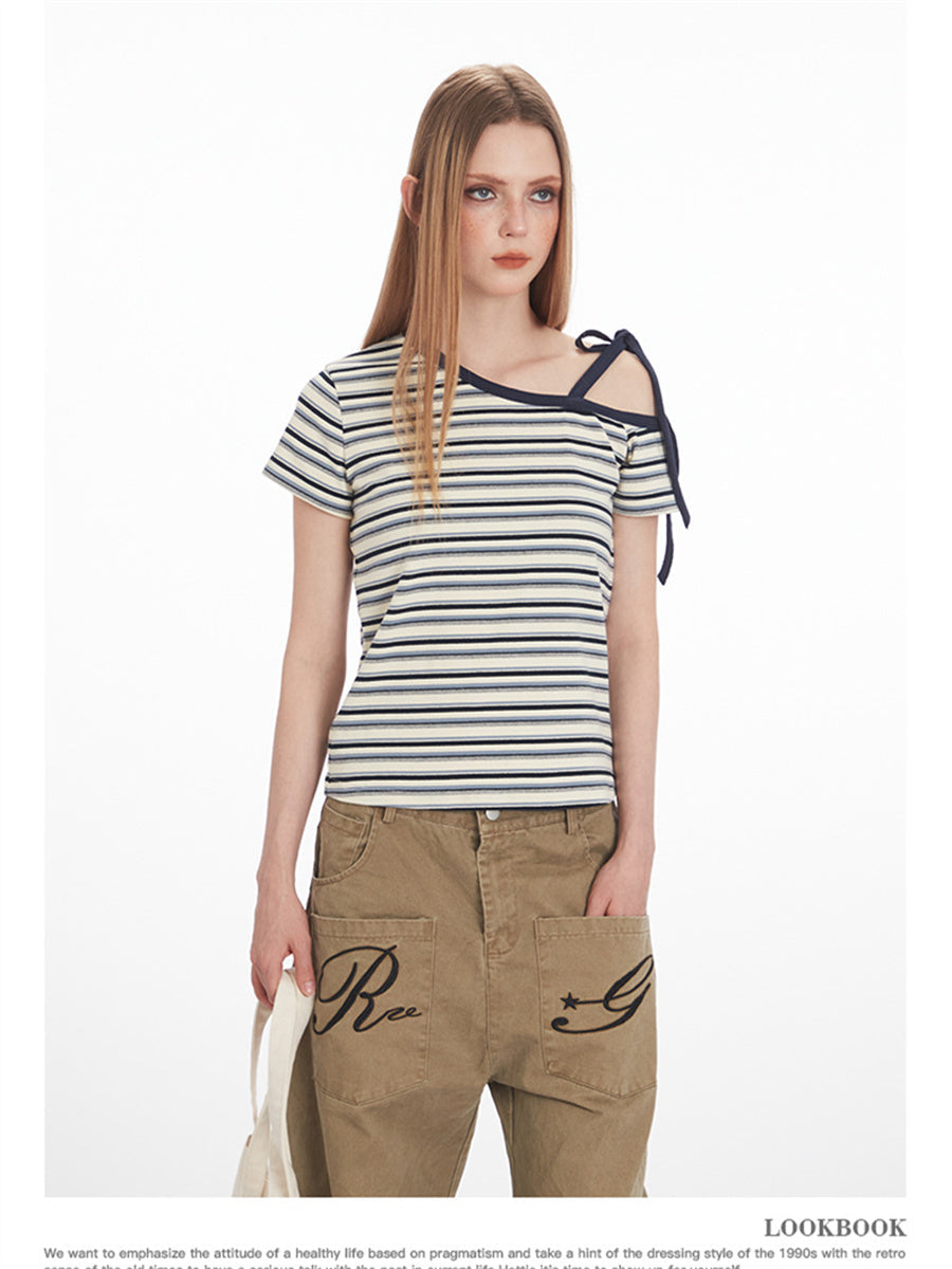 Liber Summer Women's Stripes Stripes/Plaid T-shirts