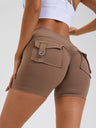 Bare-feel Pocket High-waisted, Tummy-flattening, And Butt-lifting Yoga Shorts