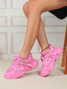 Color-blocked Platform Women's Casual Sneakers