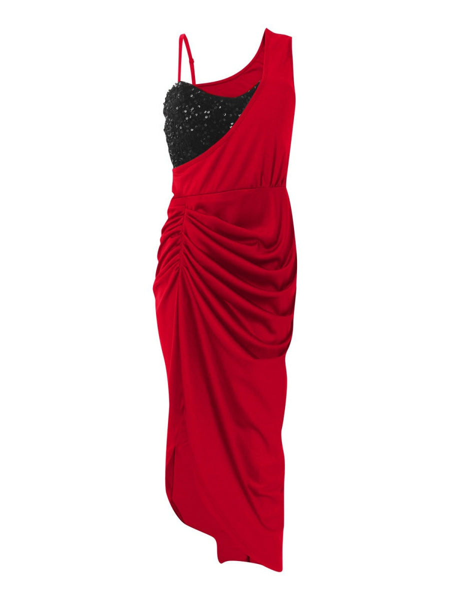 Sequins Slits Splicing Formal Dress Mini&Short Dresses