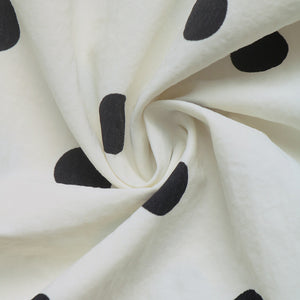 Stand-up Collar Drawstring Sweet And Cool Women's Color-blocked Polka Dot Jacket