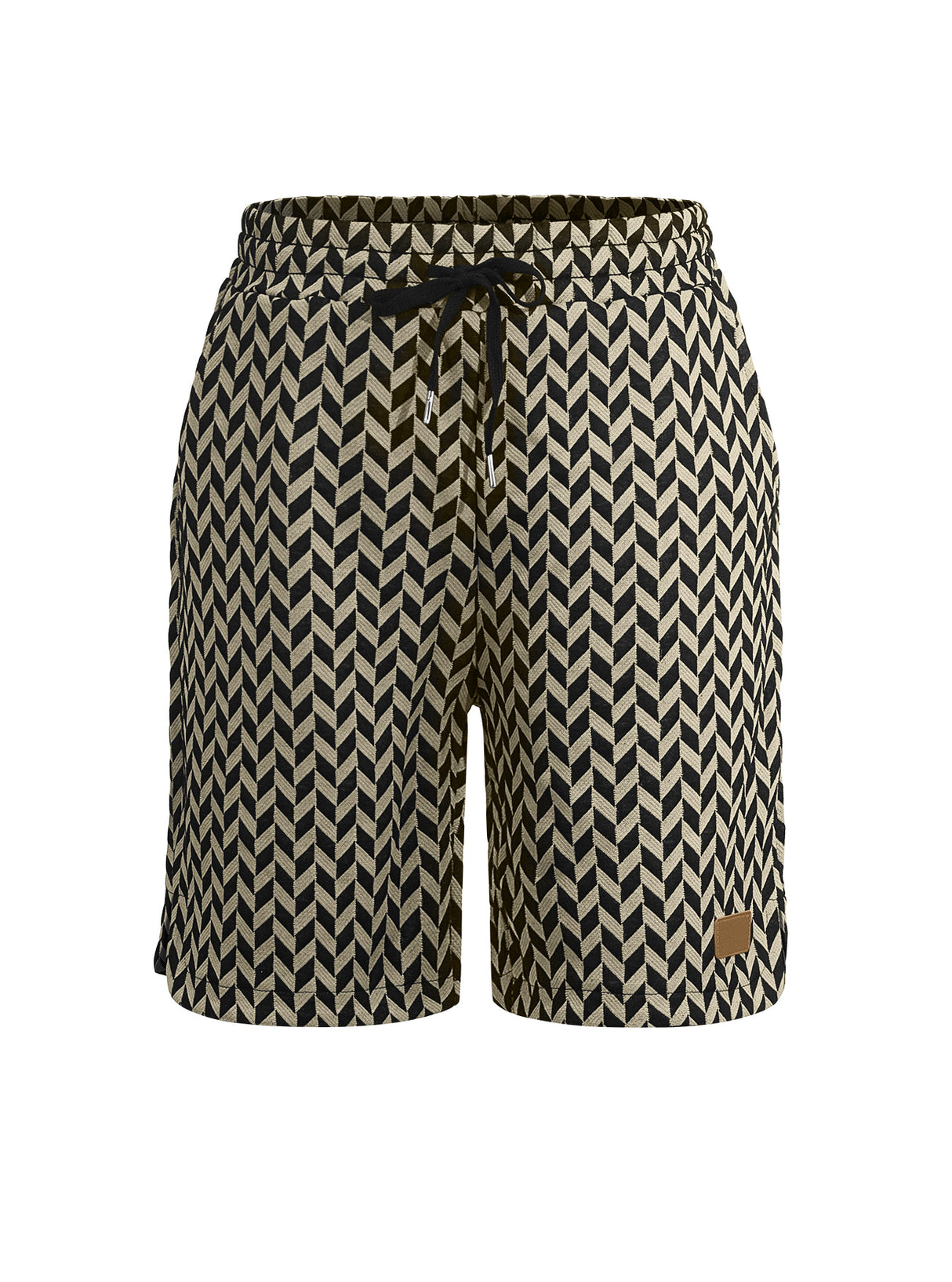 Herringbone Pattern Breathable Stretch Five Points Shorts