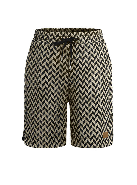 Herringbone Pattern Breathable Stretch Five Points Shorts