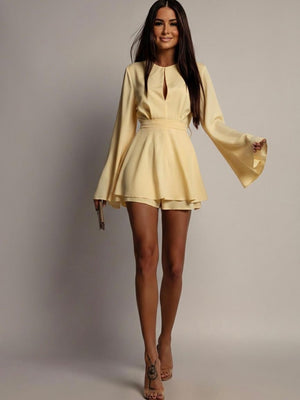 Stylish And Elegant Backless Fitted Waist Short Dress