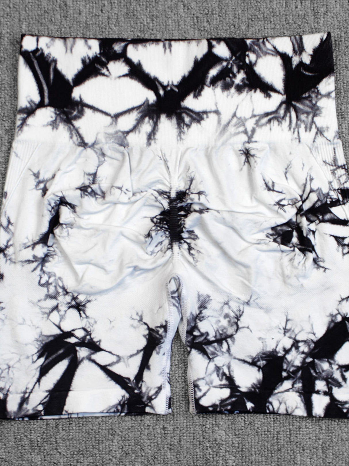 Seamless Tie-dye High-waisted, Tummy-flattening, And Butt-lifting Yoga Shorts