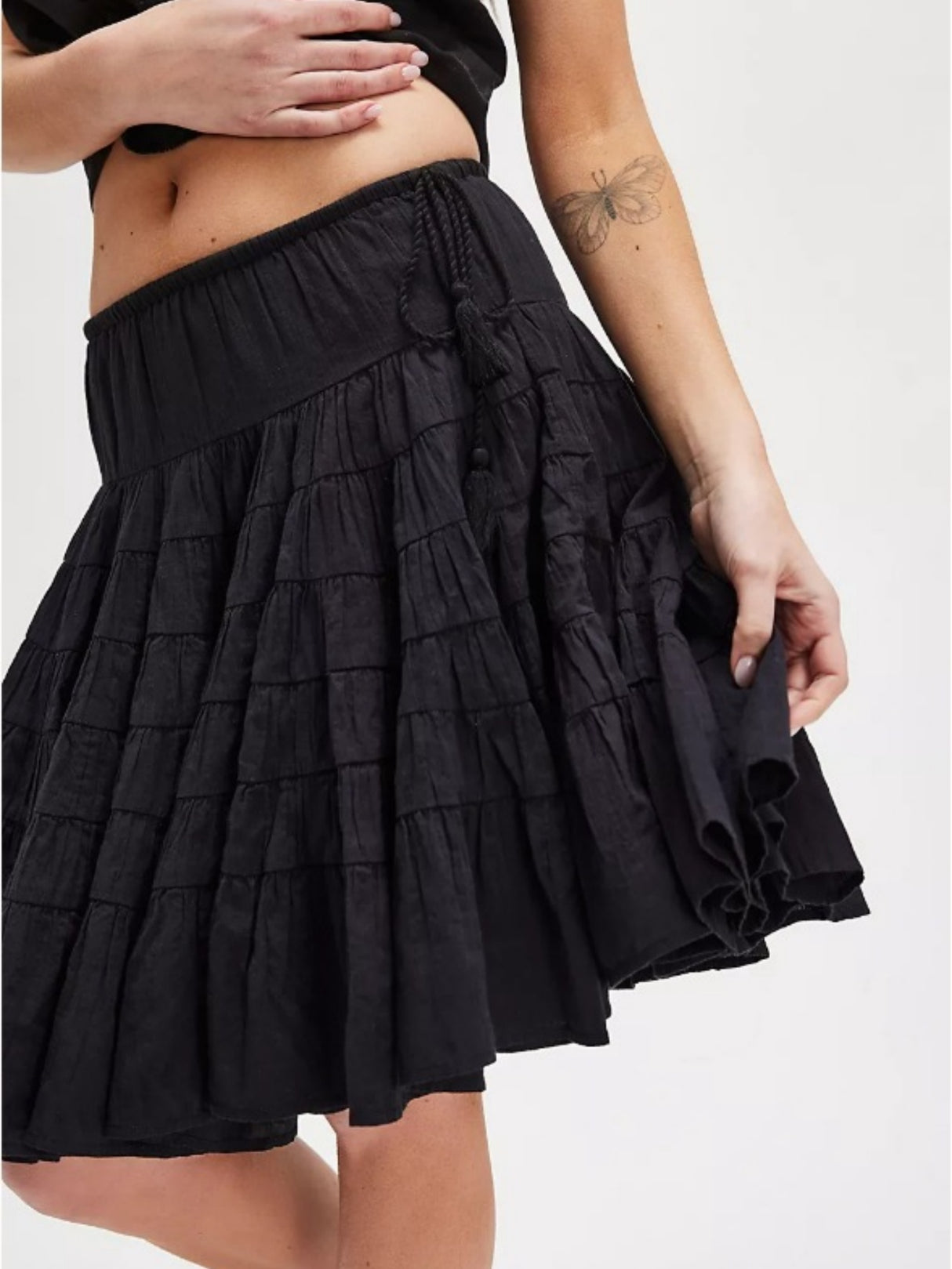 Multi-story Straps Sweet Short Skirt