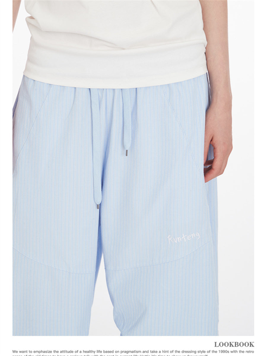 Liber Summer Women's Color matching Letter Pants