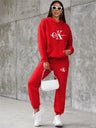 Sports Printed Hoodies Sweatpants 2-piece Sets
