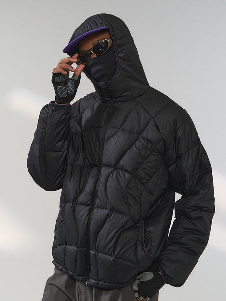 Dandelion Lightweight 90 Velvet Storage Down Hooded Jacket