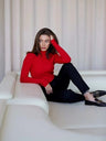 Half Turtleneck Solid Color Tights Versatile Sweaters