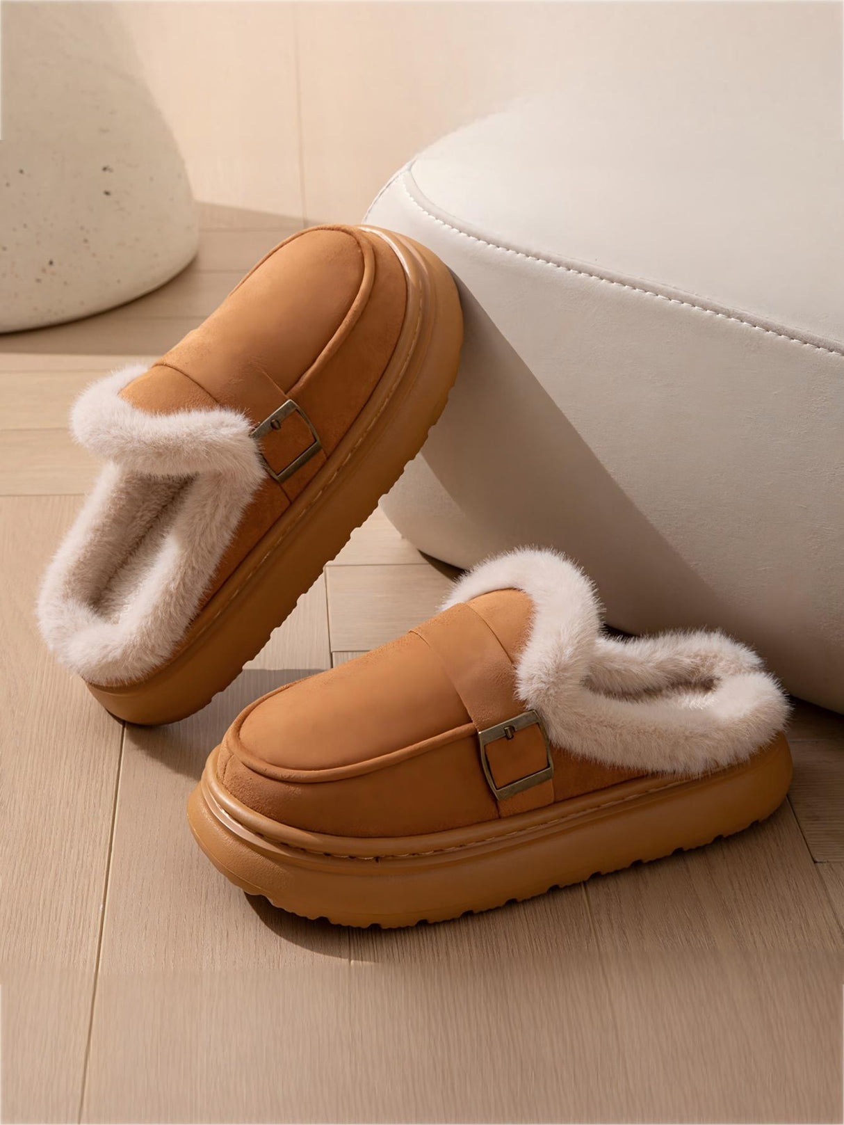Solid Color Thick-soled Slippers