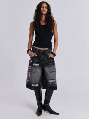 Liber Spring Women's Hole Jeans