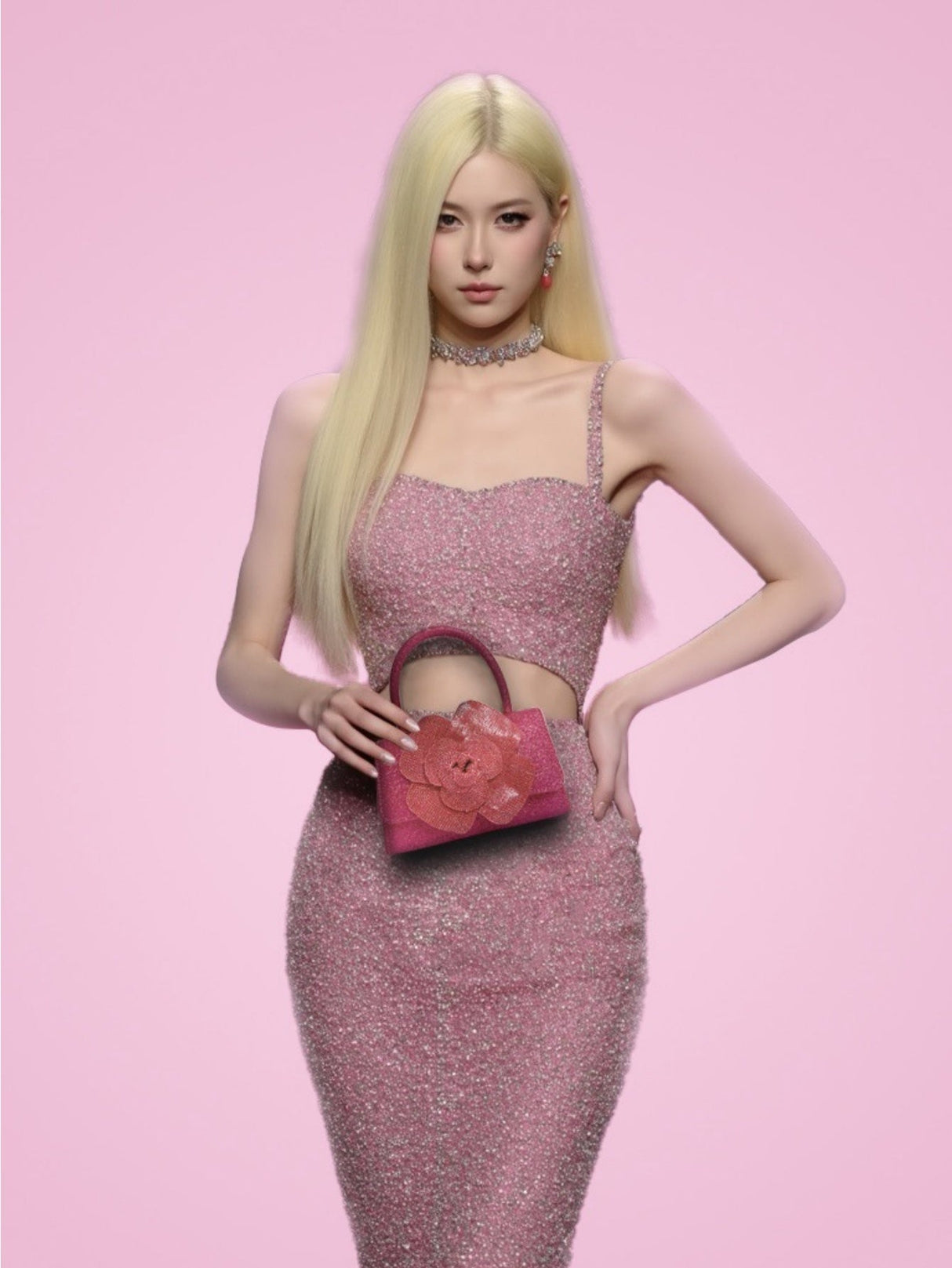 Liber Four Seasons ACC Flower Small Square Bun