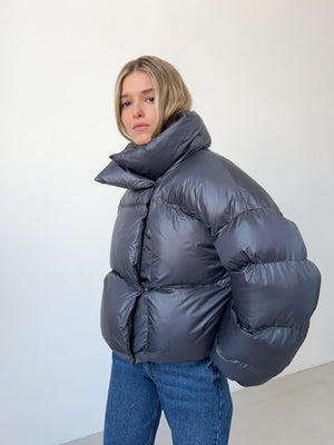 Trendy Puffer Jacket/Padded Coat - Street Style Short Hooded Puffer Jacket