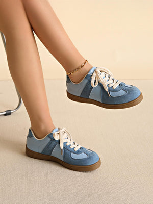 Retro Color-blocked German Training Shoes And Sneakers