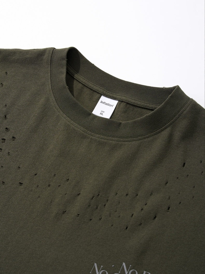 Hole Reflective Sports Breathable Loose-fit T-shirts