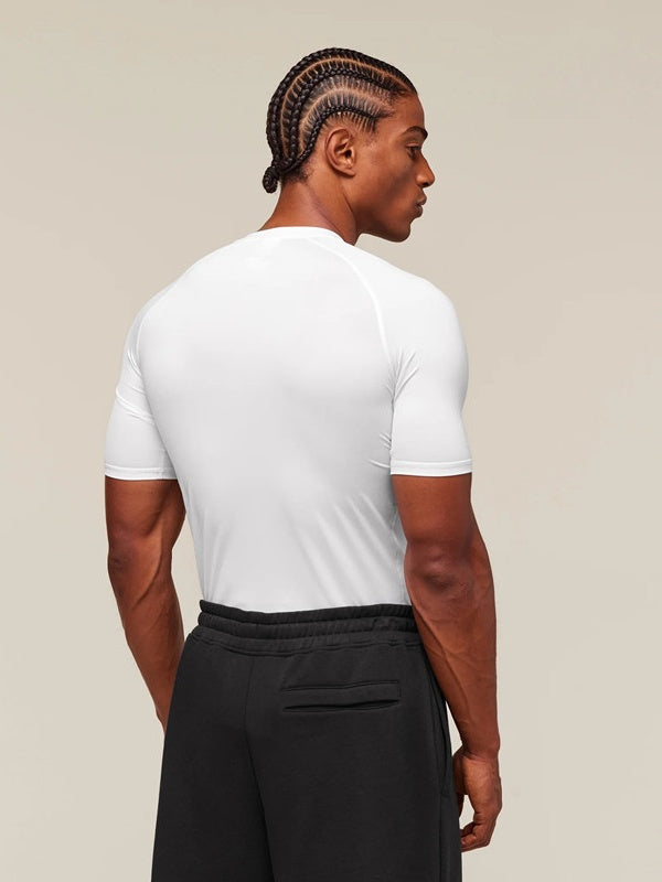 GYMSHARK Sports Fitness Running Printed Tight T-shirts