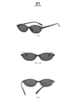 Oval-shaped Small-framed Sunglasses