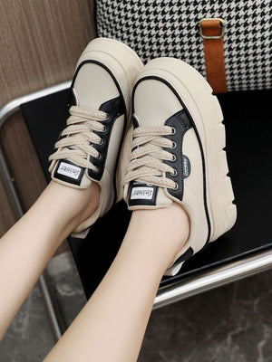 Colorblock Thick-Sole Women's Casual Sneakers