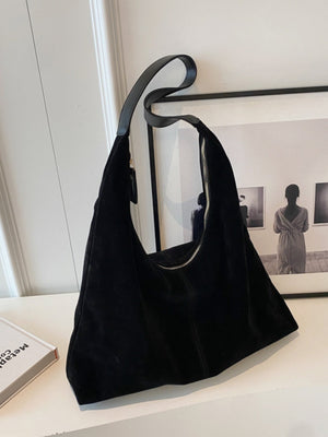 Sac bandoulière en daim polyvalent pour les trajets quotidiens et grande capacité