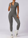 Short-sleeved High Elastic Waist Slimming And Shaping Yoga Fitness Outdoor Jumpsuits/pants