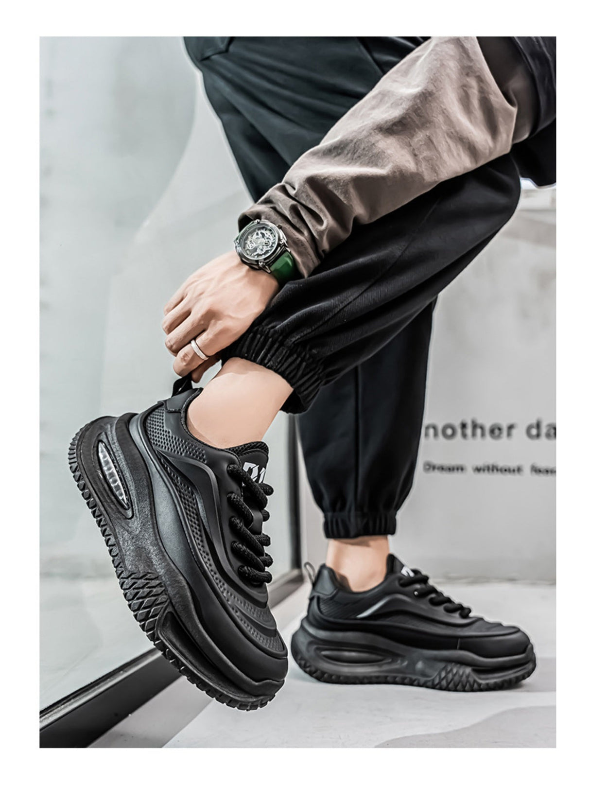 Liber Four Seasons Colorblock Thick-soled Men's Casual Sports Shoes