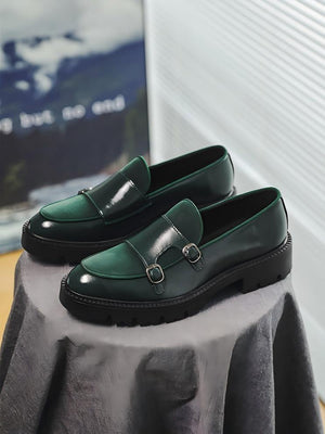 Patchwork Platform Slip-on Loafers