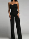 Tube Top Suit Trousers Straight-fit Leisure Sexy Jumpsuits