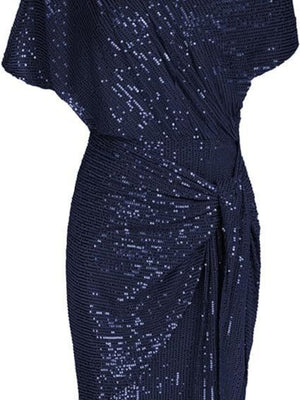 Sloping Shoulders Sequins Bandage Parties Mini&Short Dresses