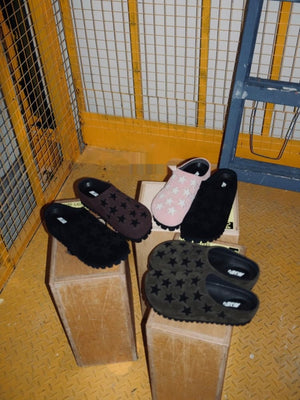 "Nomadic" Series Star-patterned Mule Shoes, Fashionable Genuine Leather Birkenstocks Platform Slippers For Men And Women