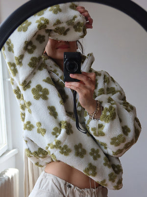 Fleece Floral Fashion Warm Fleece Sweatshirt