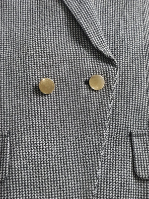 Schmal geschnittener Anzug mit Knöpfen, Schlaghosen, 2-teilige Sets für Pendler