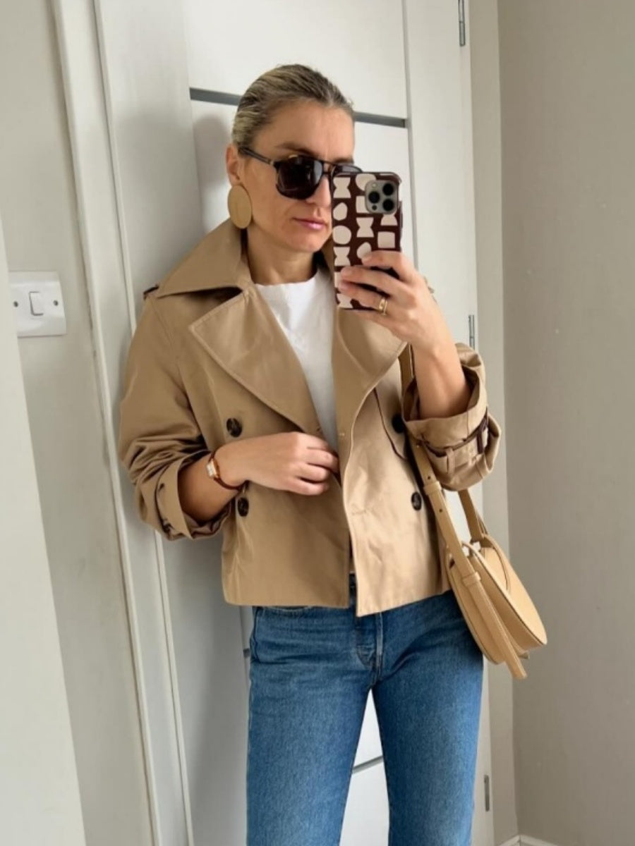 Buttons Short Trench Coats