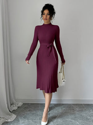 Bandage Slim-fit Knitting Midi Dresses