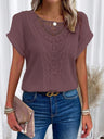 Trim Splicing Knitting Leisure T-shirts