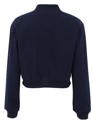 Liber Autumn Women's Baseball uniform Solid Color Jackets