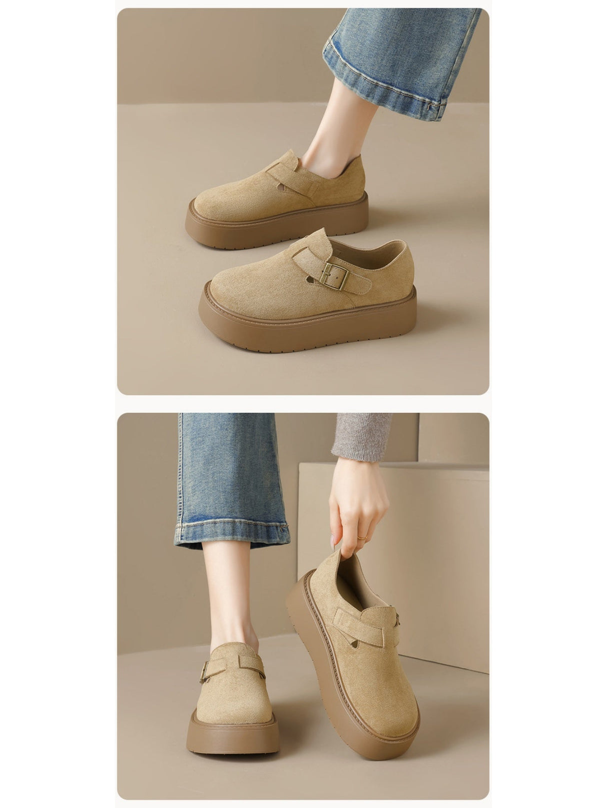 Liber Spring and autumn women's thick-soled flat shoes
