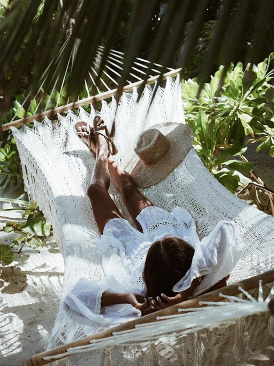 White Cotton Layered Lace-trimmed Shirt-style Flared Sleeve Beach Cover-up, Sun Protection Swimwear Jacket, Women's Cardigan