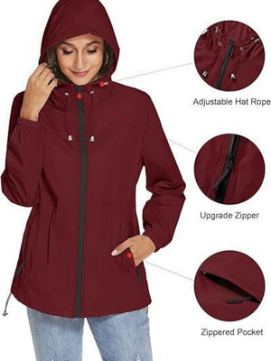 Hooded Waterproof Light Portable Raincoat Windproof Windbreaker