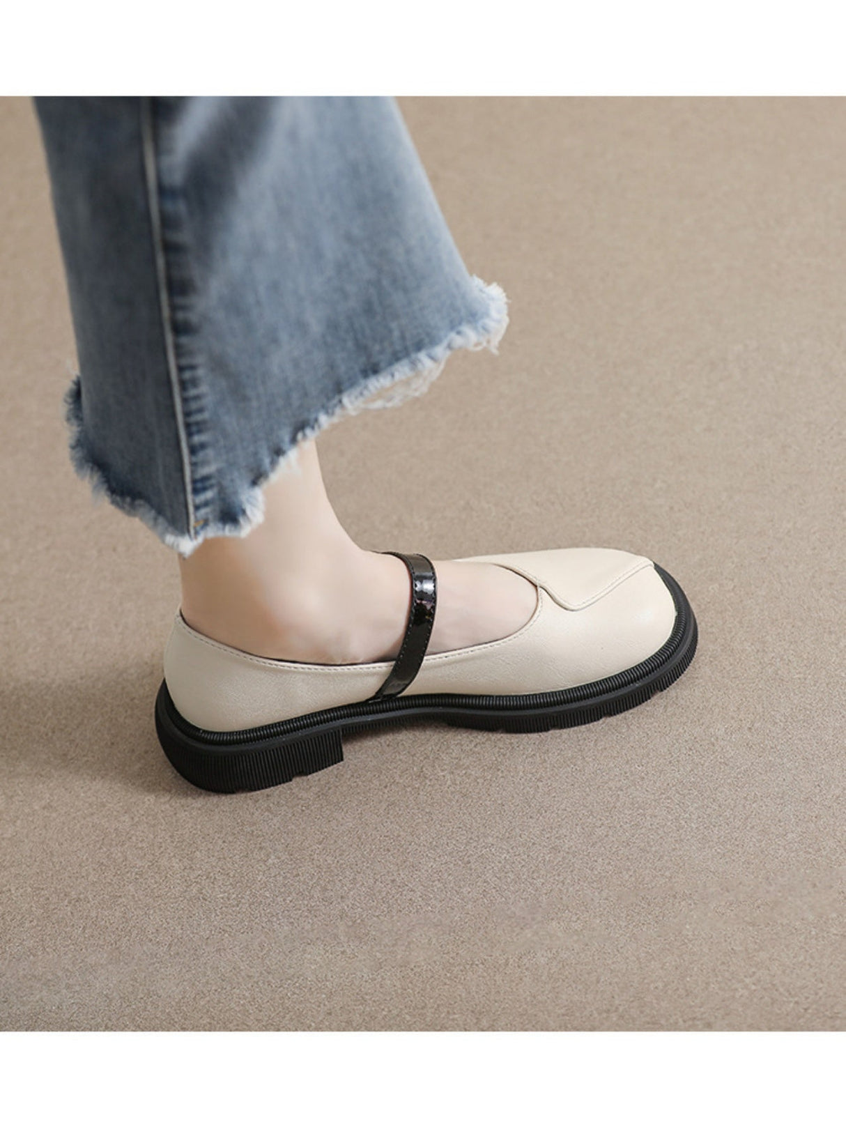 Liber Spring and Autumn Colorblock Women's Mary Jane Shoes