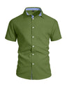 Cotton And Linen Color-blocked Shirts